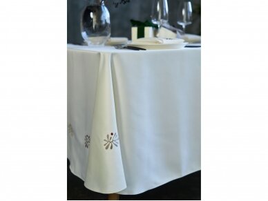 Stain resistant champagne colored tablecloth BORGONA 5