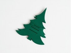 Christmas cutlery holder "Christmas trees" green