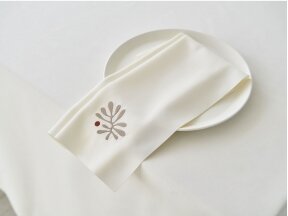 Christmas edition cloth napkin BORGONA, champagne color, seamless