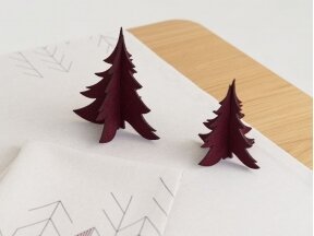 Christmas table decorations "Christmas tree" burgundy