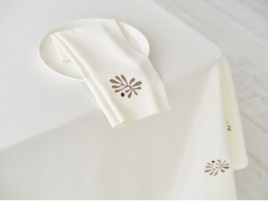 Christmas edition cloth napkin BORGONA, champagne color, seamless 1