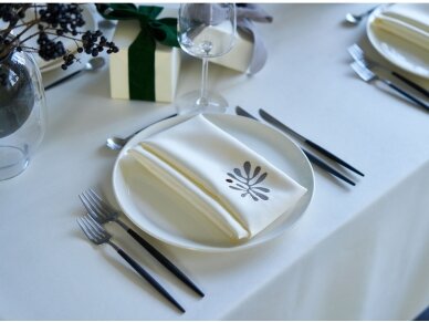 Christmas edition cloth napkin BORGONA, champagne color, seamless 4