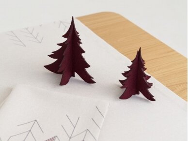 Christmas table decorations "Christmas tree" burgundy