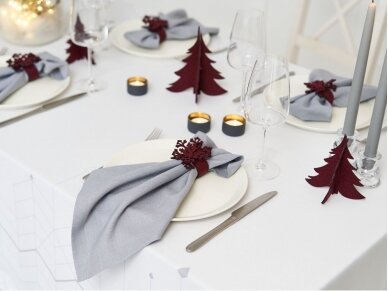 Christmas table decorations "Christmas tree" burgundy 2