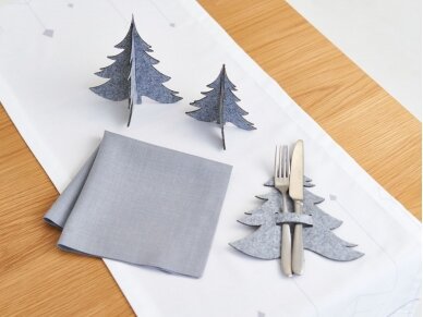 Christmas table decorations "Christmas tree" light gray 2