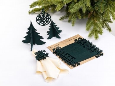 Christmas table decorations "Christmas tree" dark green 1