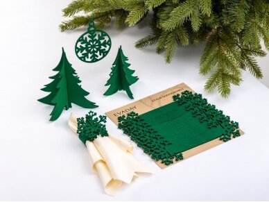 Kalėdiniai stalo papuošimai „Eglutė“ žalia 1