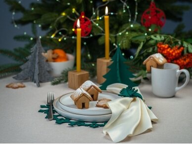 Kalėdiniai stalo papuošimai „Eglutė“ žalia 3