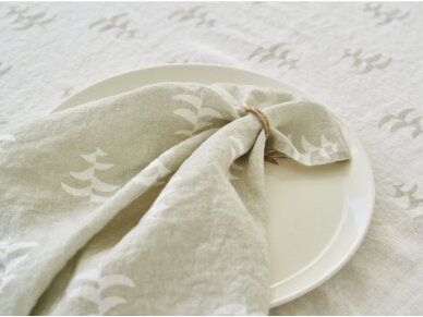 Christmas edition | Linen napkin "FIR", moss color 1