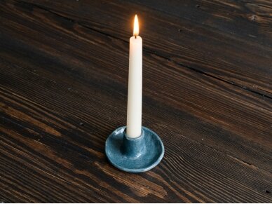 Ceramic candlestick, blue 1