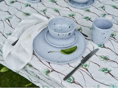 Softened linen tablecloth 'FLOWER BRAIDS' 7