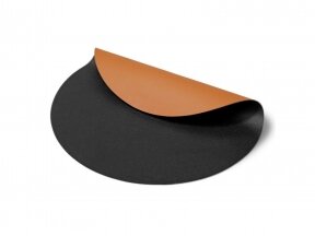 Dual-sided leather placemat black/caramel