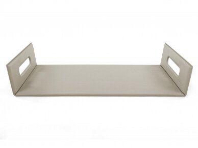 Leather tray TOGO foldable taupe