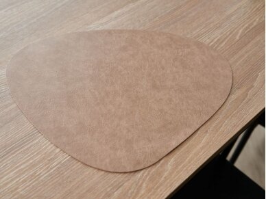 Leather placemat brown 1