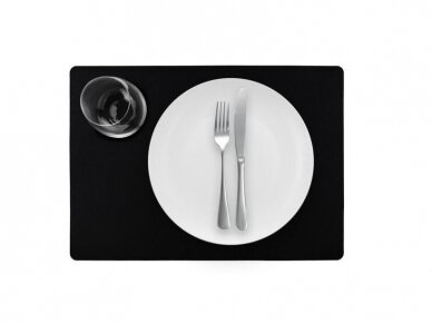 Leather placemat LUNAR black/grey 5