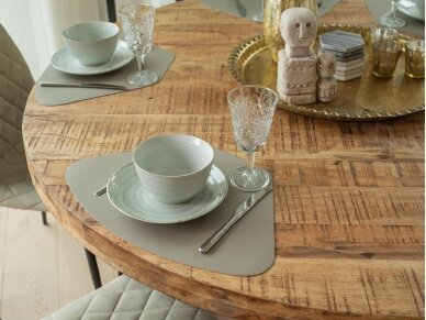 Leather placemat for TOGO round table taupe 3