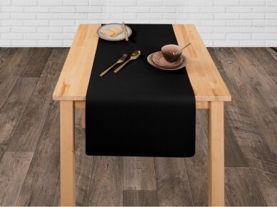 Table runner leather double-sided TOGO black 1