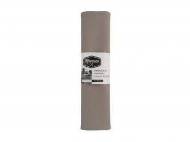 Table runner leather MONACO taupe 2