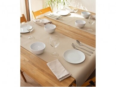 Table runner leather MONACO sand