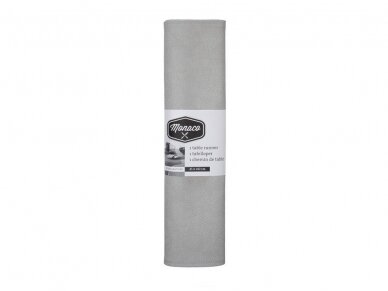 Table runner leather MONACO light grey 1