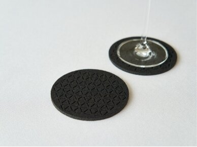 Set of felt coasters with case STELLE black 2