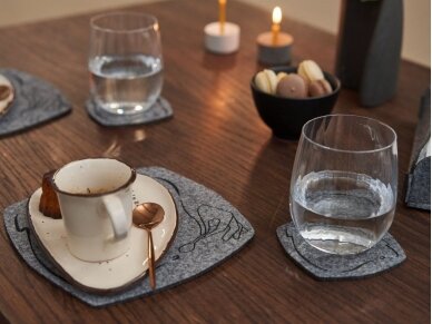 Felt placemat set COFFEE DROP 9