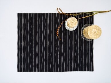 Textile placemat BLACK STRIPES