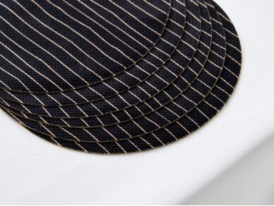 Textile placemat BLACK STRIPES 2