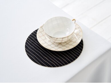 Textile placemat BLACK STRIPES 3