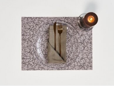 Textile placemat BROWN IVY 1