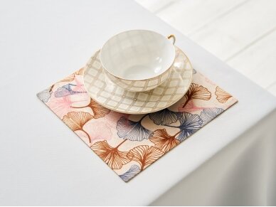 Textile placemat COLOURFUL GINKGO BILOBA 1