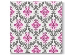 Airlaid napkin ROYAL ORNAMENT, fuchsia