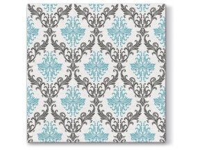 Airlaid napkin ROYAL ORNAMENT, turquoise