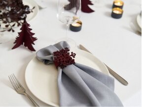 Napkin rings "Snowflake" bordeaux