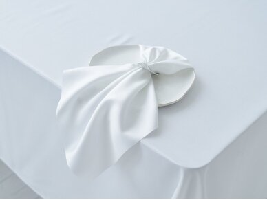 Napkin white SATEN seamless stain resistant