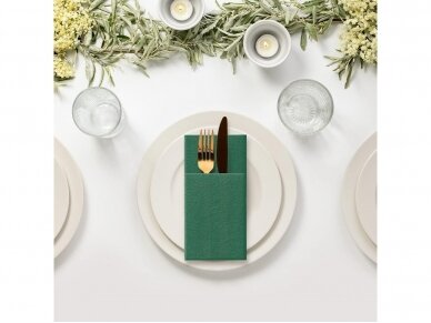 Airlaid Cutlery Pouch DARK GREEN 1