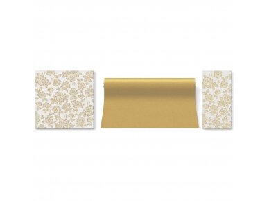 Airlaid cutlery pocket SUBTLE ROSES GOLD 2