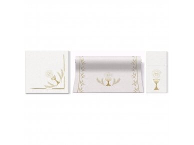 Airlaid Cutlery Pouch MY FIRST COMMUNION, GOLD 1