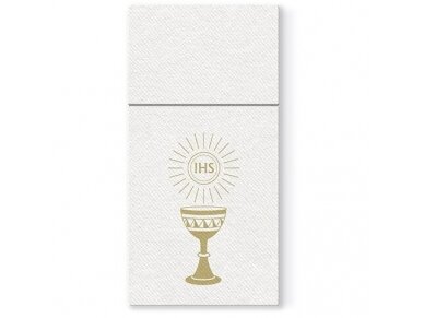 Airlaid Cutlery Pouch MY FIRST COMMUNION, GOLD