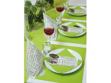 Airlaid Cutlery Pouch ITALIAN FOOD GREEN 3