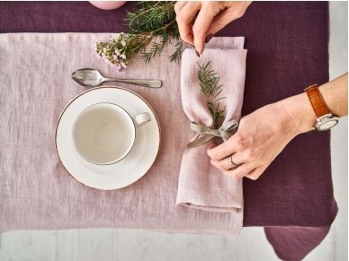 Pink softened linen napkins 4