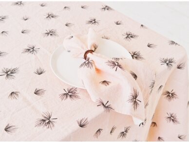 Softened linen napkin SOFT FLUFF, soft coral color