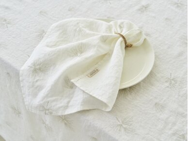 Softened linen napkin "SOFT FLUFF", white color