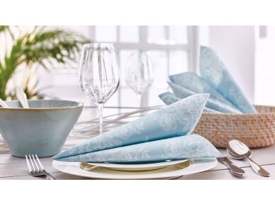 Airlaid napkin light blue 3