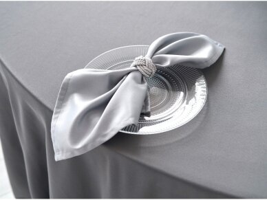 Napkin SATEN, silver gray