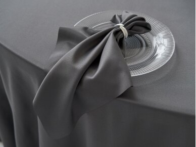 Napkin SATEN, dark grey color, seamless