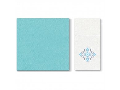 Airlaid napkin, turquoise 1