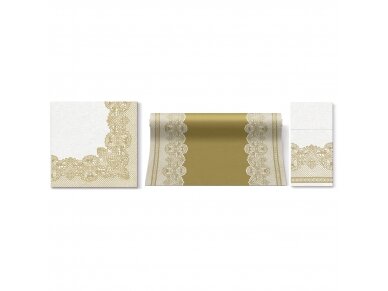 Servetėlės auksinės ROYAL LACE gold Airlaid 2