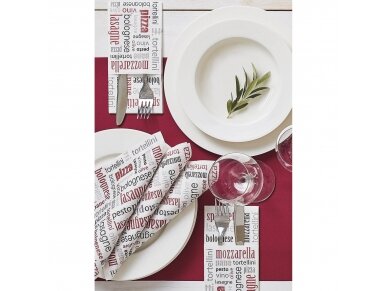 Airlaid napkin ITALIAN FOOD BORDEAUX 4