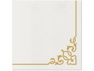 Airlaid napkin ELEGANT FRAME gold